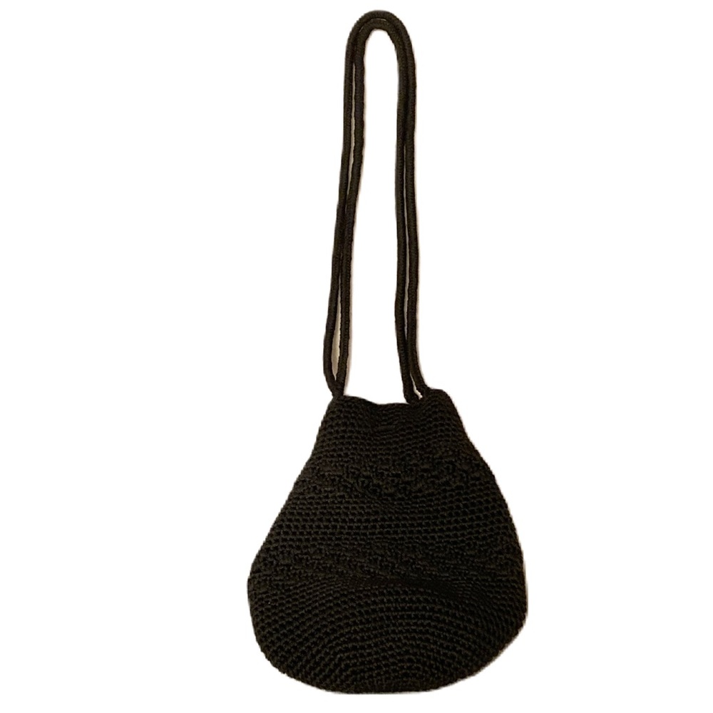 Host Pickblack Knit Drawstring Knapsnack Bag Purse - image 4